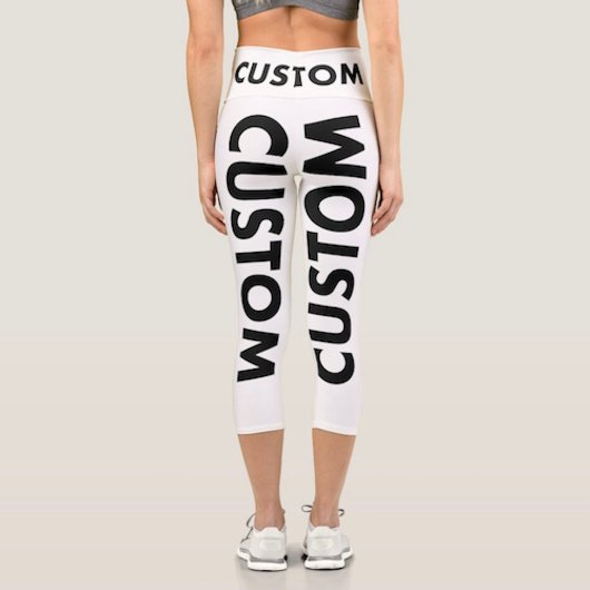 All Over Print Custom Capris High Waist Yoga Pants カプリレギンス