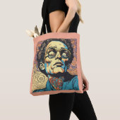 All-Over-Print Medium Tote Bag, 16x16 Seamless トートバッグ (クローズアップ)