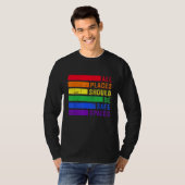 All Places Should Be Safe Spaces Gay Pride Ally LG Tシャツ (正面フル)