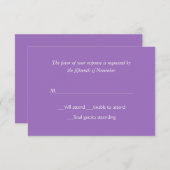 All Purpose Mauve応答カード 出欠カード (正面/裏面)