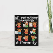 All Reindeer Communicate Differently Xmas Autism A カード (正面)