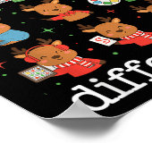 All Reindeer Communicate Differently Xmas Autism A ポスター (角)