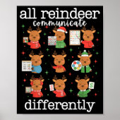 All Reindeer Communicate Differently Xmas Autism A ポスター (正面)