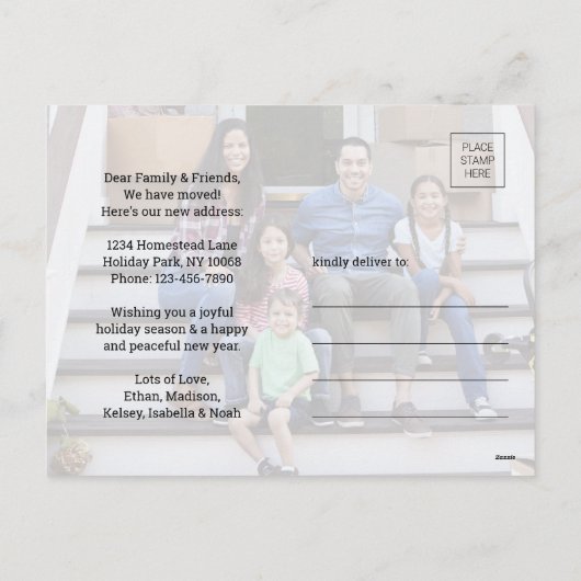 All Roads Lead Home新しい住所クリスマス2写真 シーズンポストカード (裏面)