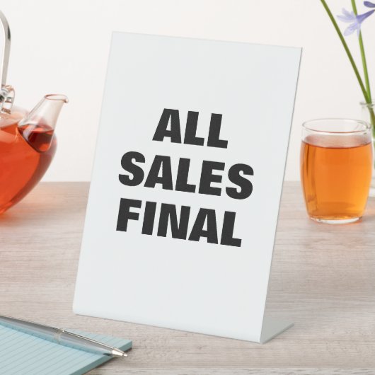 All Sale Final Sign, Retail Store Signage 台座サイン (インサイチュ)