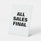 All Sale Final Sign, Retail Store Signage 台座サイン (正面)
