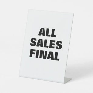 All Sale Final Sign, Retail Store Signage 台座サイン