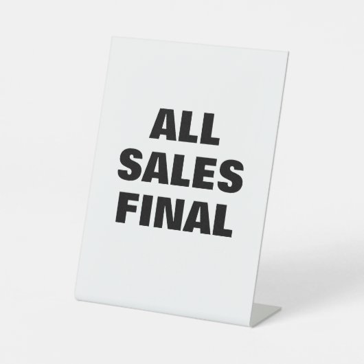 All Sale Final Sign, Retail Store Signage 台座サイン (正面)