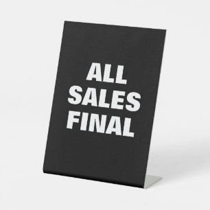 All Sale Final Sign, Retail Store Signage 台座サイン