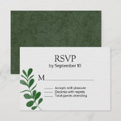 All Seasons緑結婚の葉 出欠カード (正面/裏面)