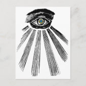 All See Eye SquareとCompass Masonic ポストカード (正面)