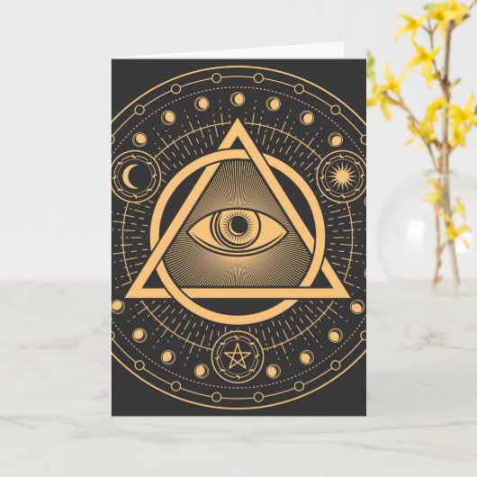 All Seeing Eye Blank カード (黄色い花)