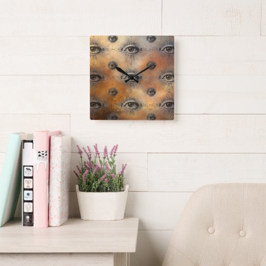 All-Seeing Eye Wall Clock スクエア壁時計 (読書スペース)