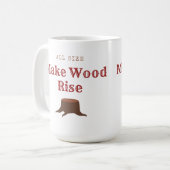 All size Make Wood Rise コーヒーマグカップ (正面左)