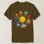 All Solar Systems Planets Astronaut Science Space  Tシャツ (デザイン正面)