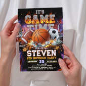 All Sports Game Time Birthday Party - Sport 招待状