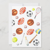 All Sports Let's Have a Ball Boy Birthday  招待状 (裏面)