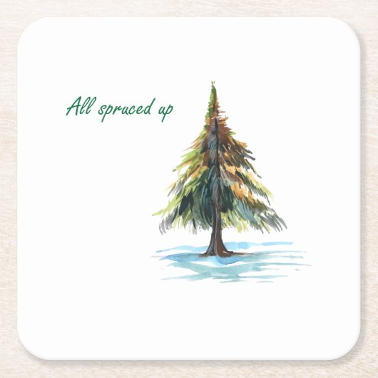 All spruced up スクエアペーパーコースター (正面)