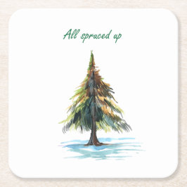 All spruced up スクエアペーパーコースター