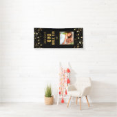 ALL STARパパが住む黒い金ゴールド星写真 横断幕 (インサイチュ)