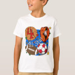 All Star 4th Birthday Tシャツとギフト Tシャツ<br><div class="desc">スポーツに参加し、4歳になる子供たちはAll Star Sports 4th Birthday Tシャツ、マグカップ、カード、ステッカー、トートバッグ、スポーツ野球、バスケットボール、サッカー、サッカーをフィーチャーするその他のアイテムを愛する。All Star Sports 4th Birthday T-shirtsは一年擦り切れたを通して楽しめる！</div>