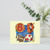 All Star 8誕生日Tシャツとギフト ポストカード (スタンド正面)