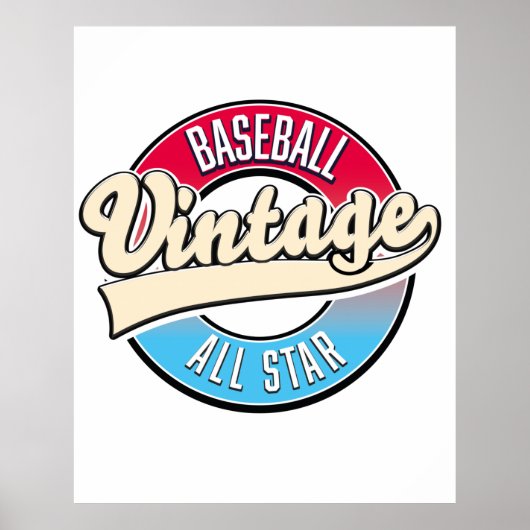 All Star Baseballロゴ ポスター (正面)
