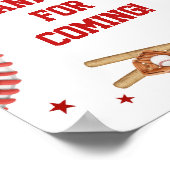 All Star Baseball Baby Shower Thank 来 for ポスター (角)