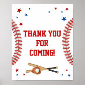All Star Baseball Baby Shower Thank 来 for ポスター (正面)