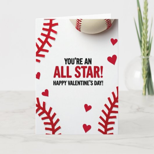 All Star Baseball Valentine Card カード (正面)