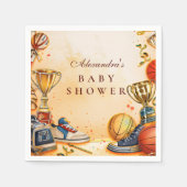 All Star Basketball Baby Shower スタンダードカクテルナプキン (正面)