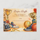 All Star Basketball Baby Shower Diapper Raffle エンクロージャーカード (正面)