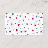 All Star Bear Football Diaper Raffle Baby Shower  エンクロージャーカード (裏面)