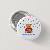 All Star Bear Football Mother To Be Baby Shower  缶バッジ (正面&裏面)