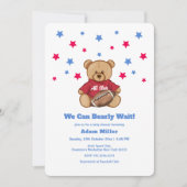 All Star Bearly Wait Football Baby Shower 招待状 (正面)