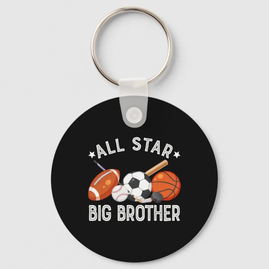 All Star Big Brother Of The Birthday Sketll Soccer キーホルダー (正面)