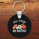All Star Big Brother Of The Birthday Sketll Soccer キーホルダー (正面)