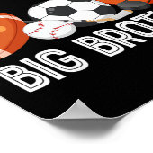 All Star Big Brother Of The Birthday Sketll Soccer ポスター (角)