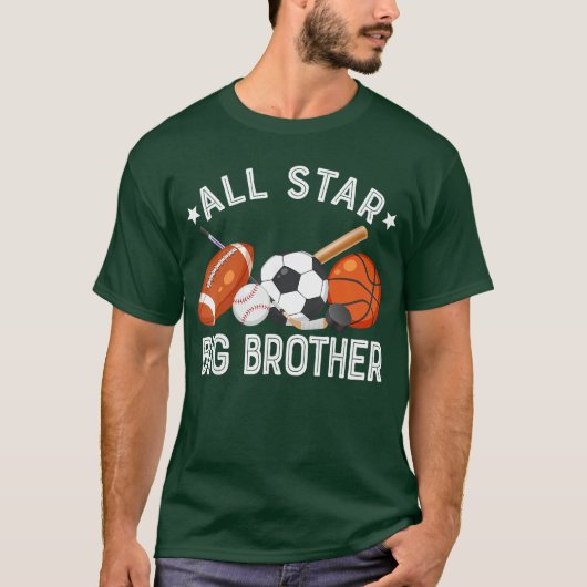 All Star Big Brother Ofhe Birthday Basketball Socc Tシャツ (正面)