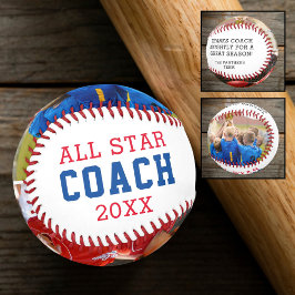 ALL STAR COACH Thank You 2 パーソナライズされた Photo 野球ボール
