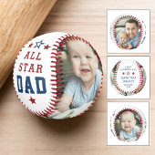 ALL STAR DAD 初めての父の日 2枚の写真 野球ボール