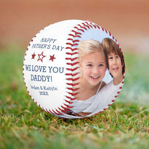 ALL STAR DAD 父の日おめでとう 2枚の写真 野球ボール