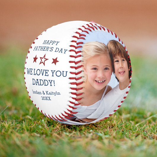 ALL STAR DAD 父の日おめでとう 2枚の写真 野球ボール