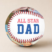 ALL STAR DAD 父の日 二枚の写真入り オリジナルギフト 野球ボール