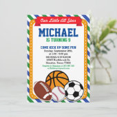 All Star Sport誕生日パーティーへの招待 招待状 (スタンド正面)