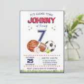 All Star Sports Birthday Partyの招待 招待状 (スタンド正面)