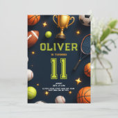 All Star Sports Birthday Party 招待状 (スタンド正面)