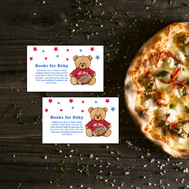 All Star Teddy Bear Football Books Baby Shower  エンクロージャーカード