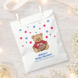 All Star Teddy Bear Football Sport Baby Shower  フェイバーバッグ