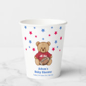 All Star Teddy Bear Football Sport Baby Shower  紙コップ (裏面)
